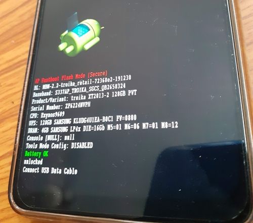 Прошивка Motorola Moto G60 через fastboot
