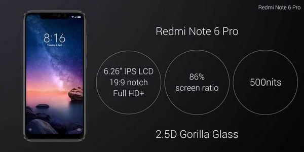 Характеристики смартфона redmi note 6 pro
