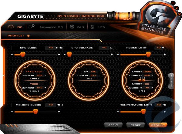 Настройка видеокарты Gigabyte GeForce GTX1050 GV-N1050OC-2GD