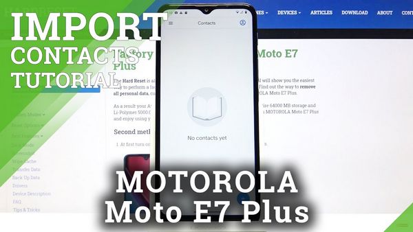 Импорт контактов Moto E20