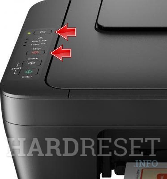 Как сбросить принтер canon на заводские настройки